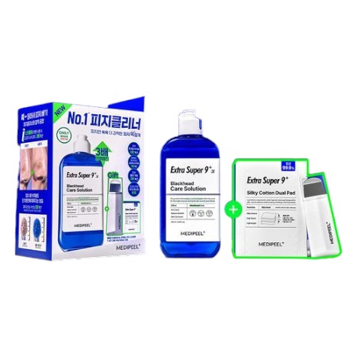 エクストラスーパー9プラス 3X 250ml + スクラッパー + 化粧コットン 40枚