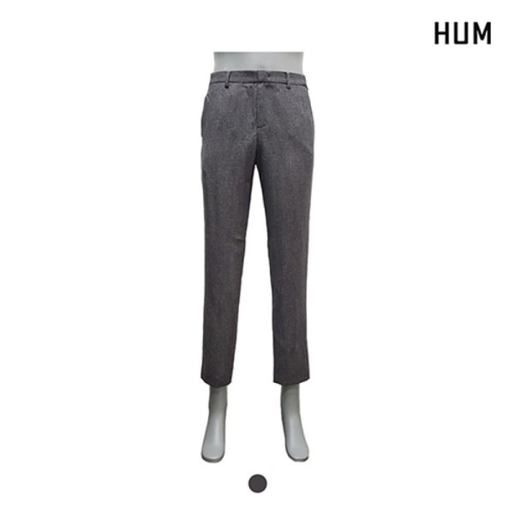 (HUM) メンズチェックスリムフィットスラックスパンツ (FHNMCPS113M)