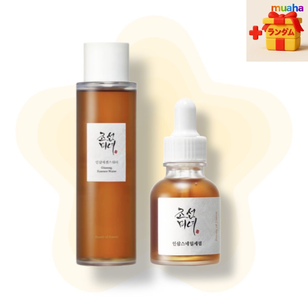 【韓国スキンケア】高麗人参エッセンスウォーター150mL＋スネイルセラム30mL ハリ・潤い・肌キメケア2点セット スネイル美容液 敏感肌用スキンケア 肌キメケアエッセンス ナイアシンアミド配合美容液