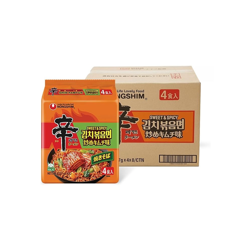 【農心】 辛ラーメン 炒めキムチ137g×32個　韓国食品 韓国人気ラーメン Nongshim 農心 辛ラーメン焼きそば炒めキムチ味 袋麺　韓国ラーメン スイート＆スパイシー スワイシ― 世界