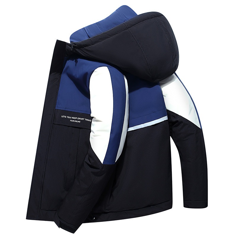 ダウンジャケット メンズ 無地 ハイネック アウター キルティングコート フード付き 防寒 暖かい 冬服 軽くて暖かく動きやすい 快適 スーツの上に