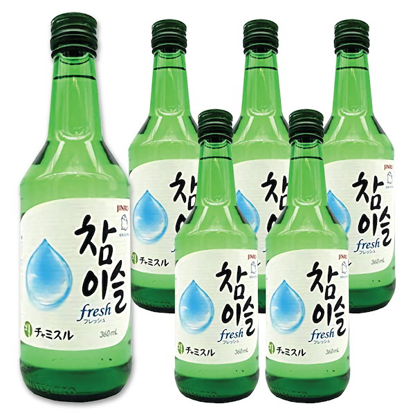 チャミスルFRESH　16度　6本セット　韓国　韓国焼酎　ソジュ