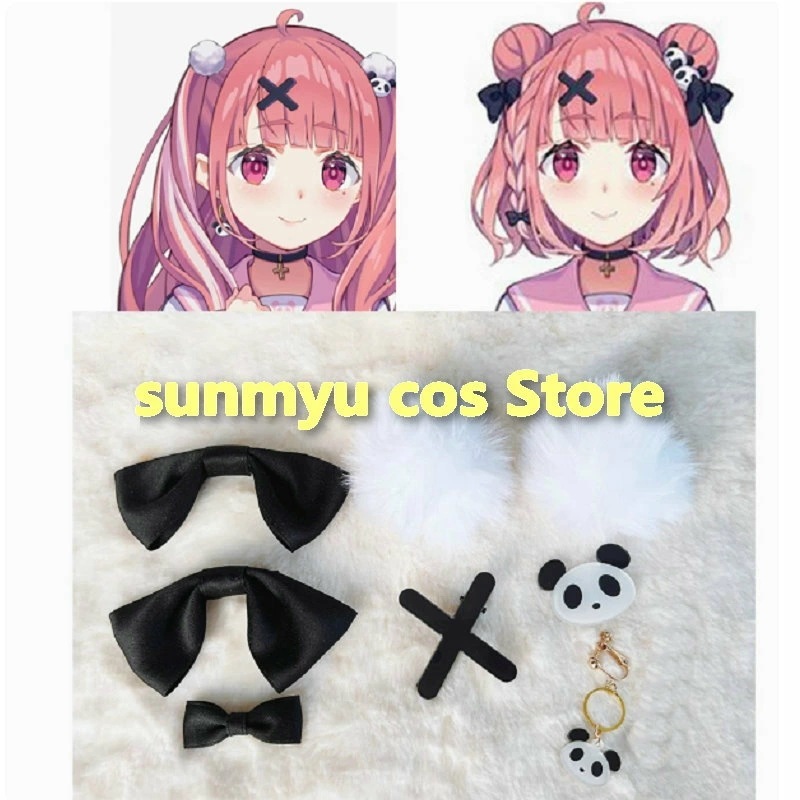 バーチャルYouTuber VTuber にじさんじ 笹木咲 髪飾り＋イヤリング コスプレ道具 アクセサリー