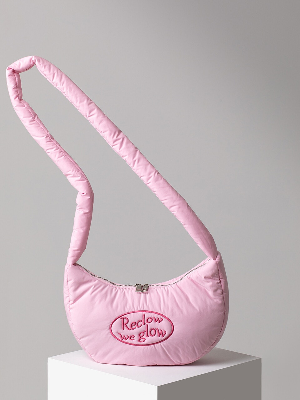 リクロウキャンディハーフムーンバッグパステルピンク