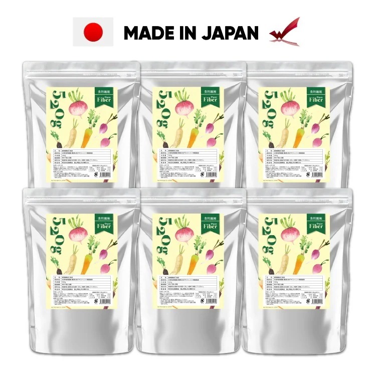 【クーポン配布中】 渡邊薬品 難消化性デキストリン サプリ 520g 6袋 ピュアファイバー 食物繊維 粉末 健康 パウダー サプリメント 酵素 サプリ