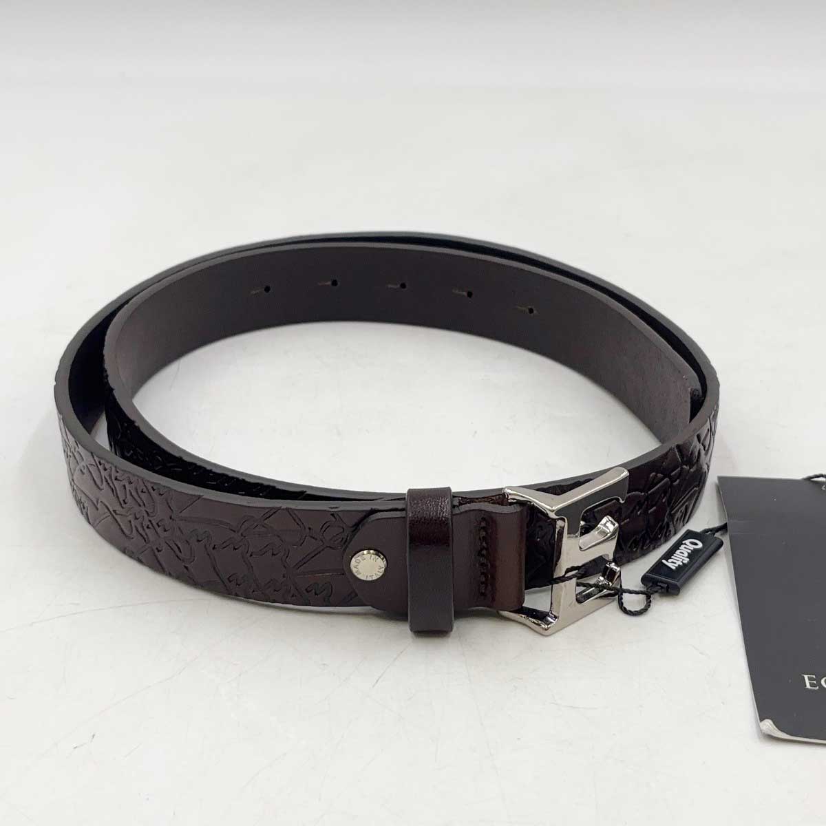 【中古・未使用品】EQUILINE エクイライン レザー ベルト 90 ブラウン ユニセックス 乗馬 馬術