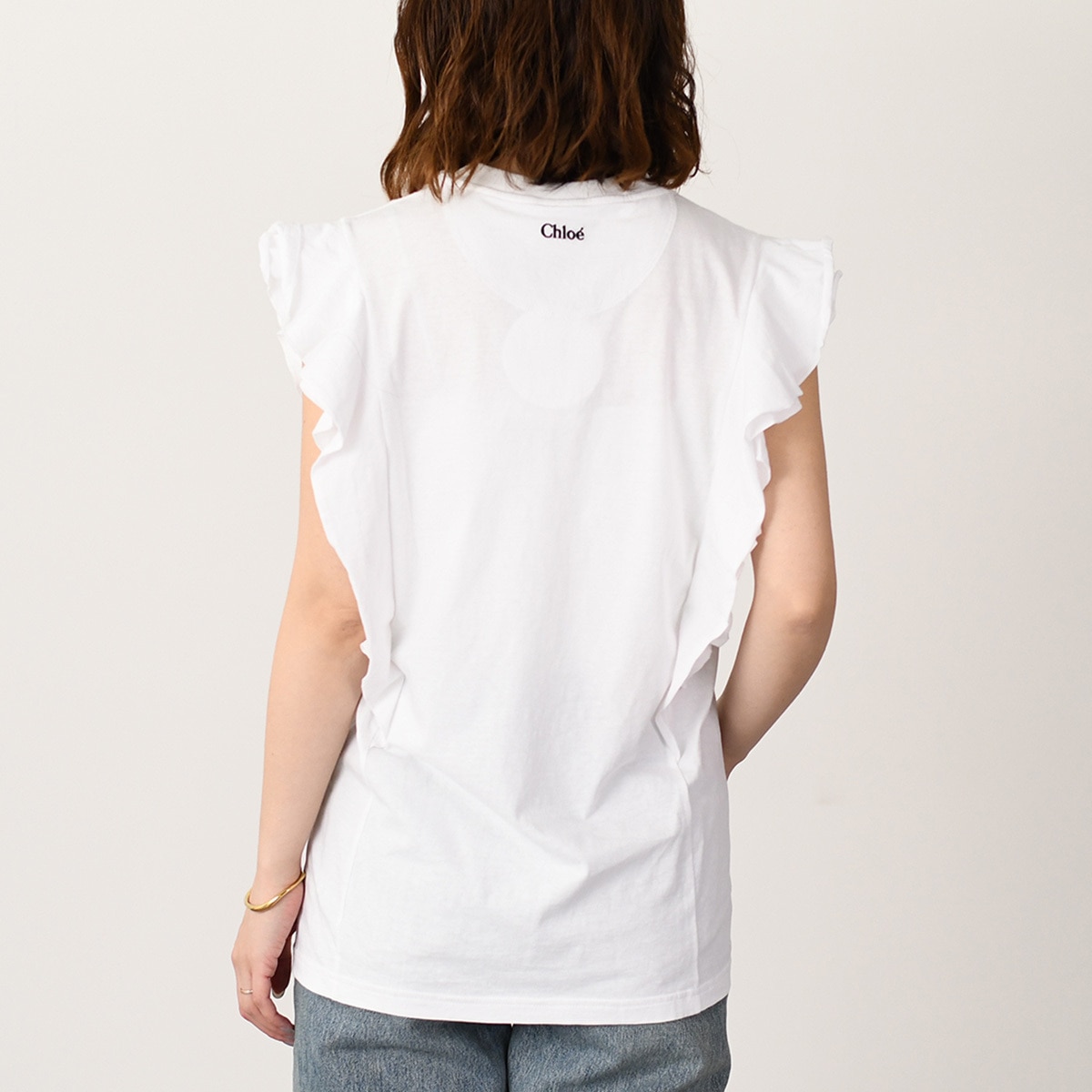 トップス ラッフルタンクトップ CHC23SJH02182 レディース タンクトップ ホワイト 白 WHITE 無地 シンプル おすすめ ギフト