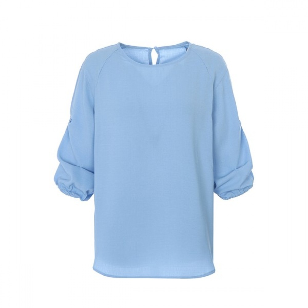 (ニューヨーク訪問) ラウンド 3/4 ボリュームスリーブブラウス (VZ4SS75)