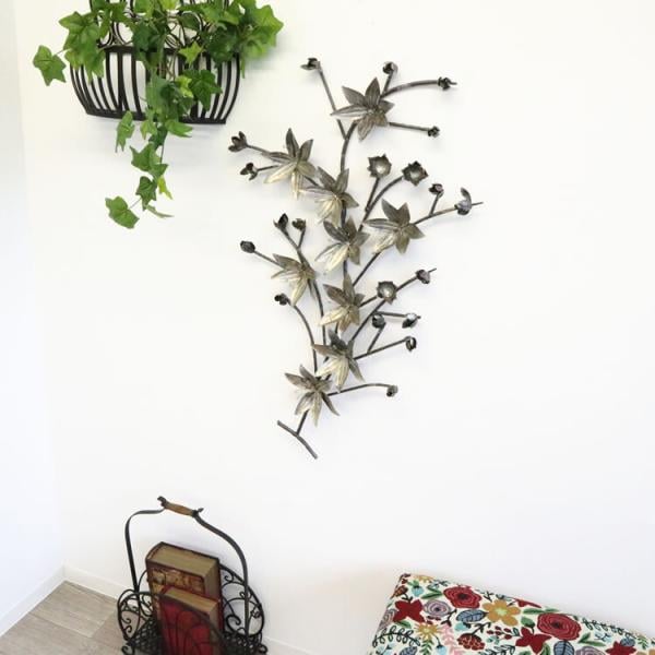 壁掛け 飾り ウォールデコレーション モダンアート ナチュラル アンティーク アイアン ボタニカル 600x930mm