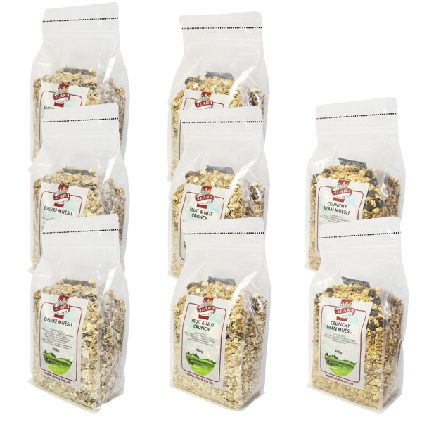 アララ ALARA ミューズリー800gx8袋 3種 アソートセット デラックスx3 フルーツ＆ナッツx3 クランチ ブランx2 合計８袋