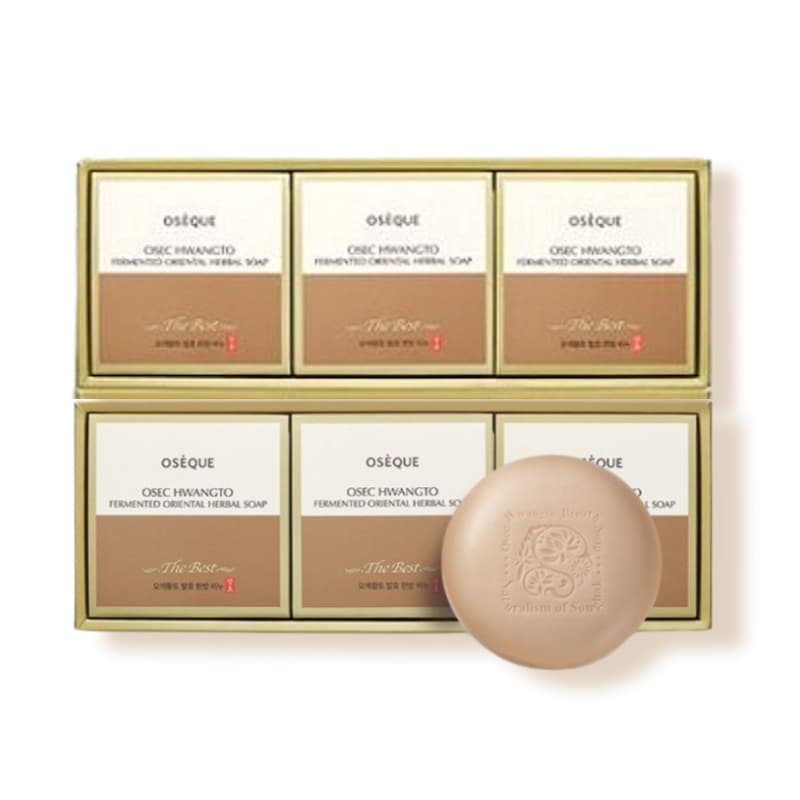 黄土発酵液と30種類の漢方成分で作られた単一の石鹸 五色黄土発酵漢方石鹸 100g x 6個