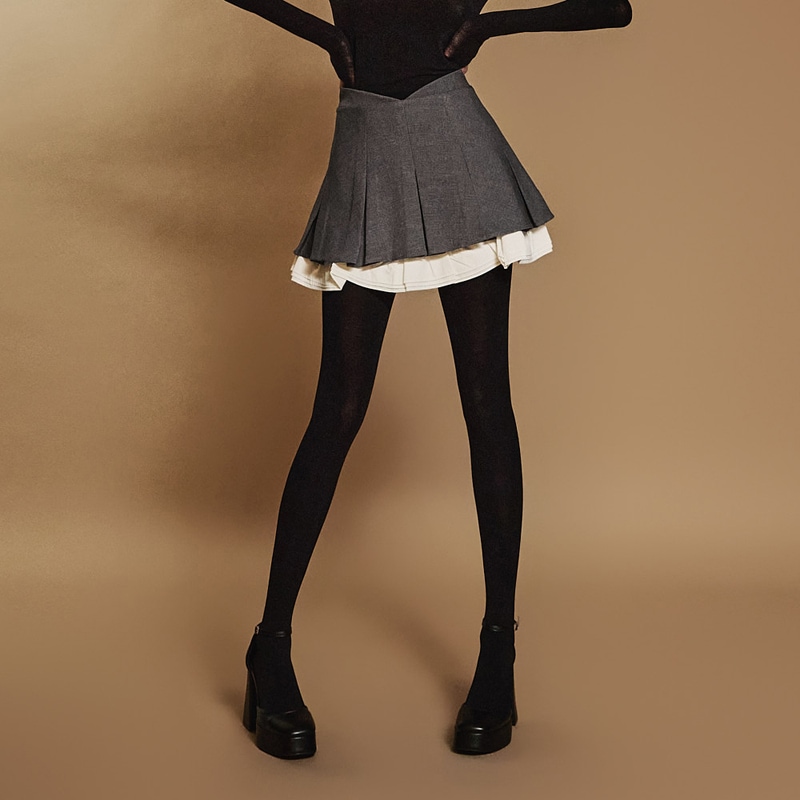 レイヤード ミニスカート