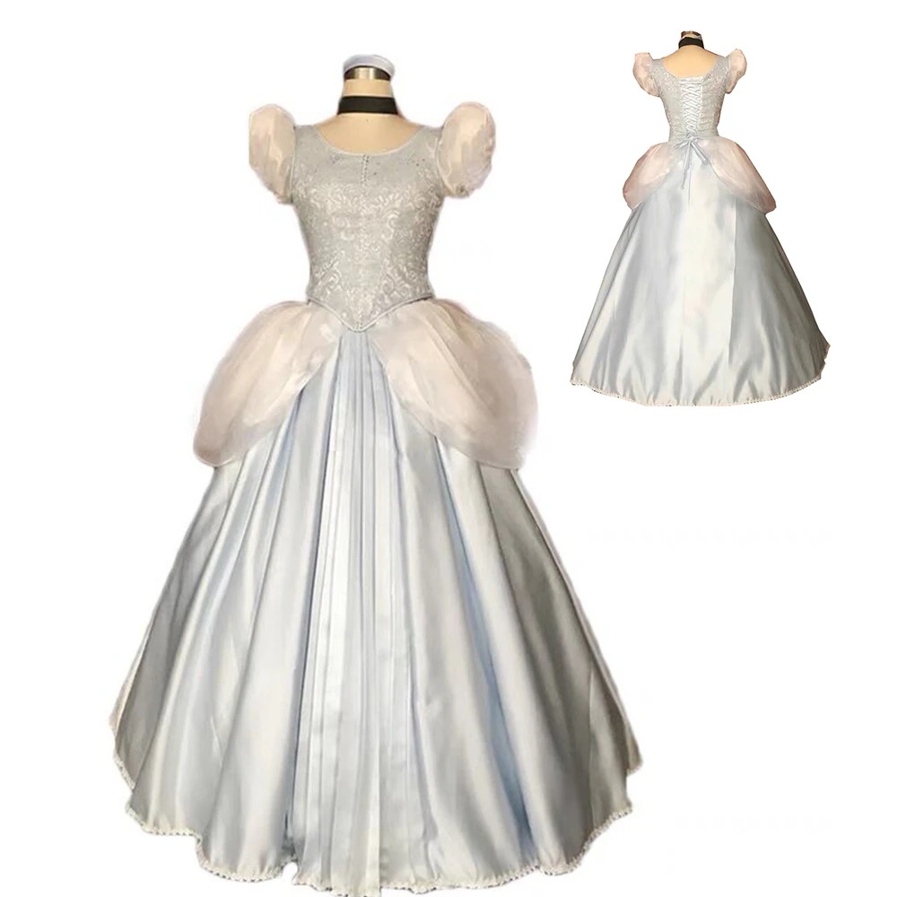 大人気即納 一部在庫あり シンデレラ ドレス Cinderella コスプレ 衣装 ロングドレス プリンセス シンデレラドレ