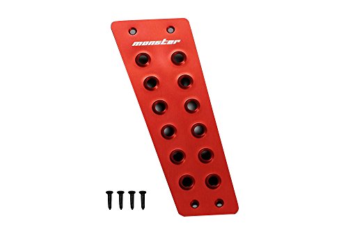 色：レッド MONSTER SPORT フットレストカバー レッドアルマイト スイフトスポーツ/スイ
