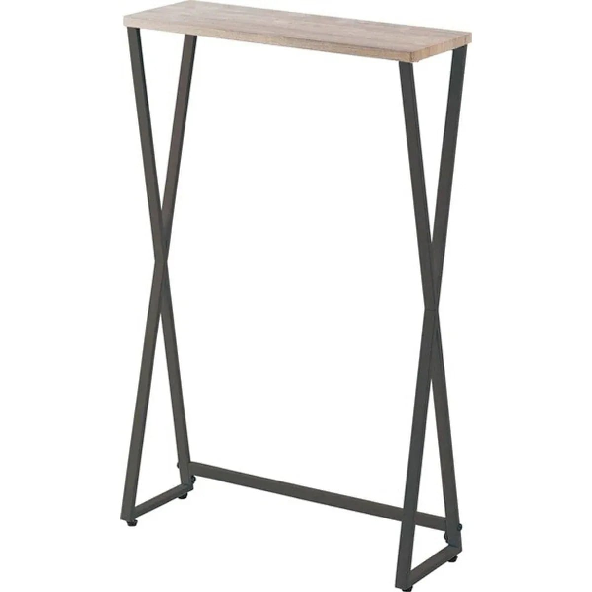 コンソール テーブル 机 スリム 省スペース コンパクト 玄関 木目調 スチール脚 サイドテーブル リビング シンプル ミニテーブル 収納棚 飾り棚 灰 グレー 白 ブラック ホワイト おしゃれ ハイ