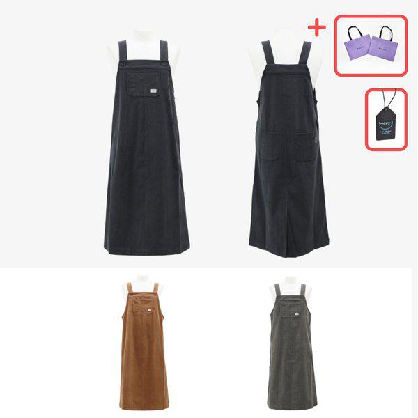 コーデュロイオーバーオール 冬 ゴールデン スカート ワンピース 女性 [デパート版/AS可能]