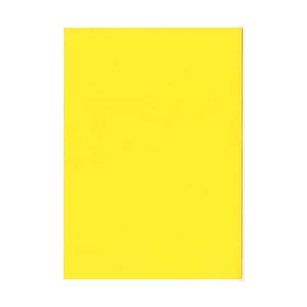 （まとめ）北越コーポレーション 紀州の色上質A4T目 薄口 黄 1冊（500枚） [x2セット]