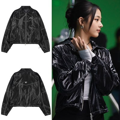 希少★美品 NewJeansミンジ着用 シュプリームスウェットパーカー М NewJeansミンジ着用】シュプリーム☆ラインストーンロゴ