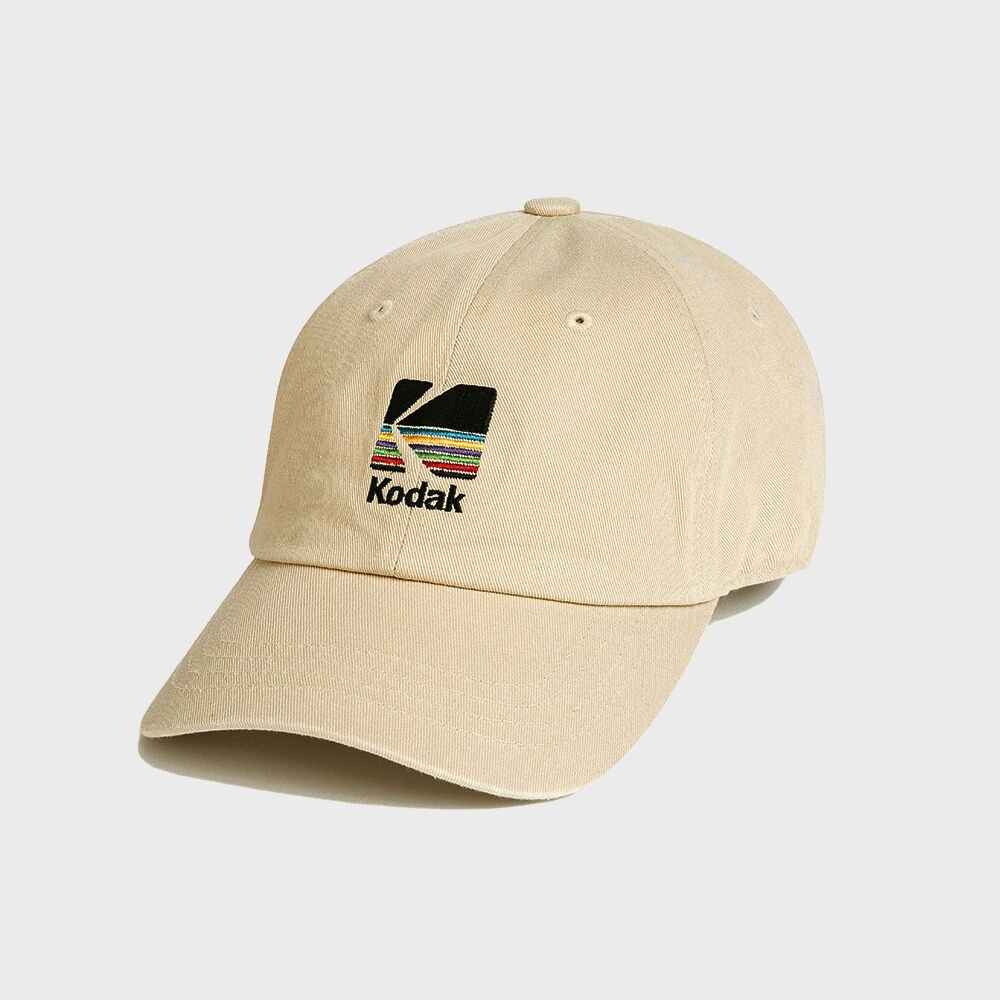 コダックアパレル レインボー刺繍キャップ BEIGE