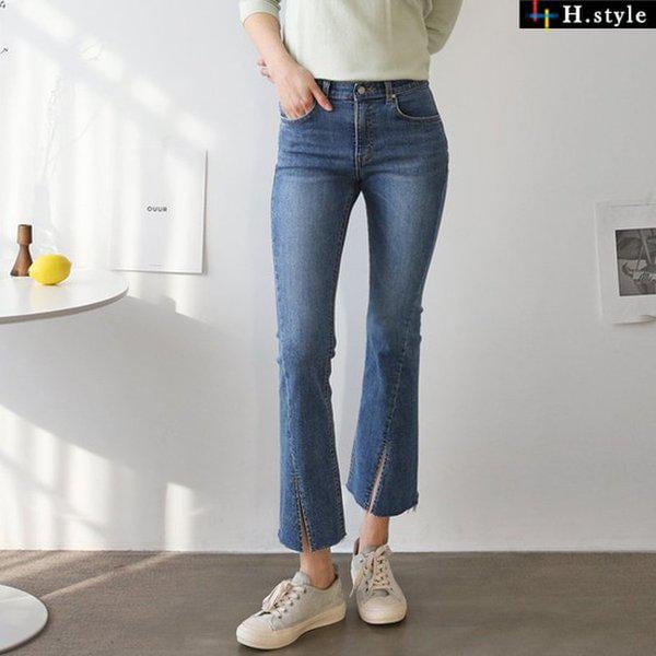 HスタイルPN411エンジニアバンディングセミブーツカット/ビッグ/ジーンズ/デニムパンツ/ジン/ヒドン/ストレート/ラッパ/バギー/春の新作