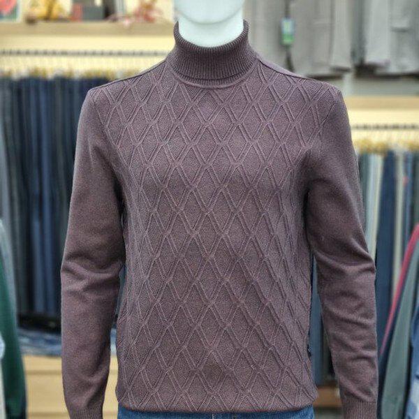 冬の新作アーガイル組織ロングタートルネックPPKR4302781_SH