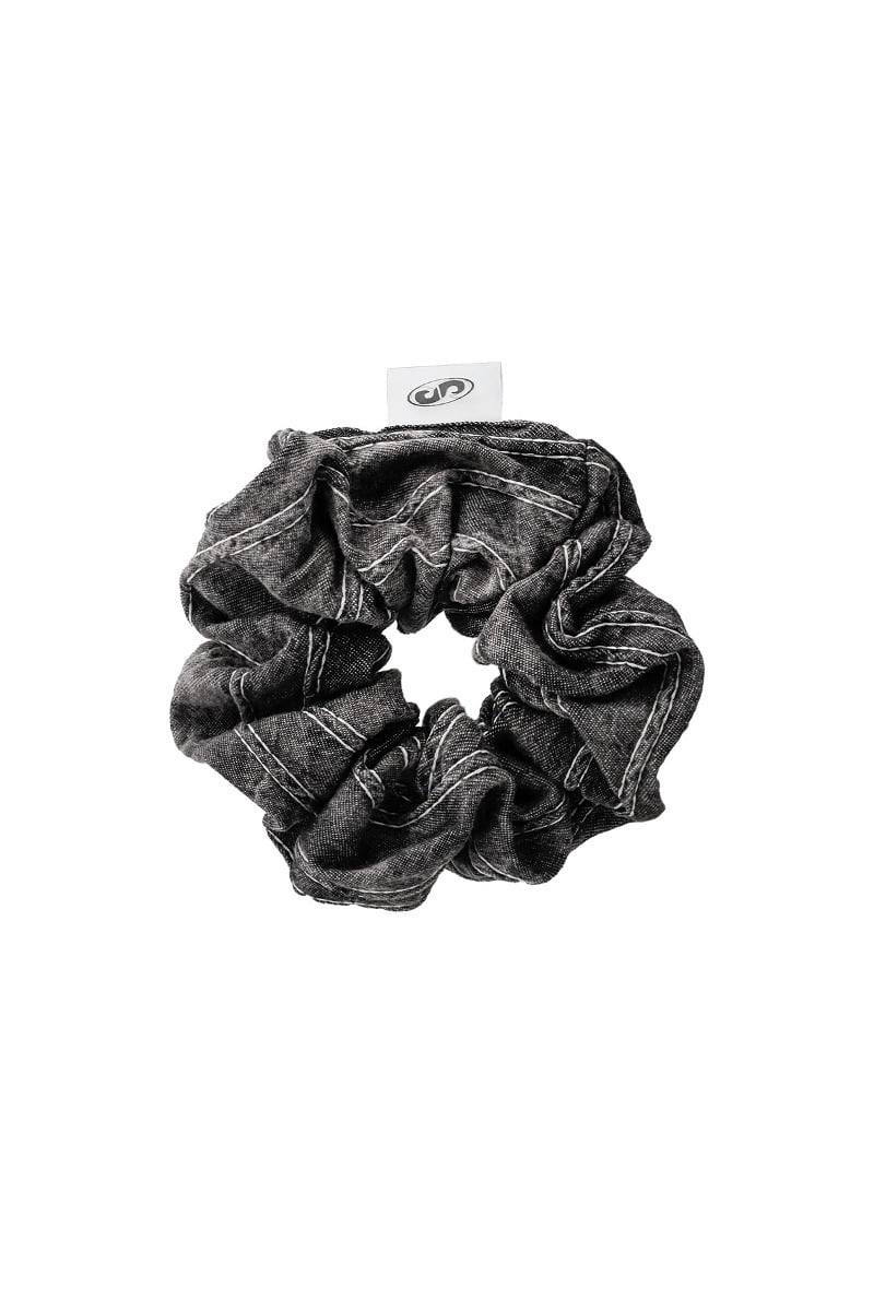 【SENTIMENTS】 NO.445 [BLACK] BLACK DENIM HAIR SCRUNCH