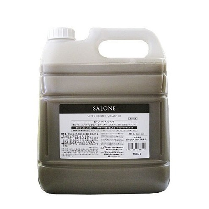 パシフィックプロダクツ サローネ スーパーブラウン シャンプー 4000mL 詰め替え レフィル 弱酸性シャンプー アミノ酸シャンプー 地肌 抜け毛 白髪 弱酸性 アミノ酸系シャンプー エイジングケア