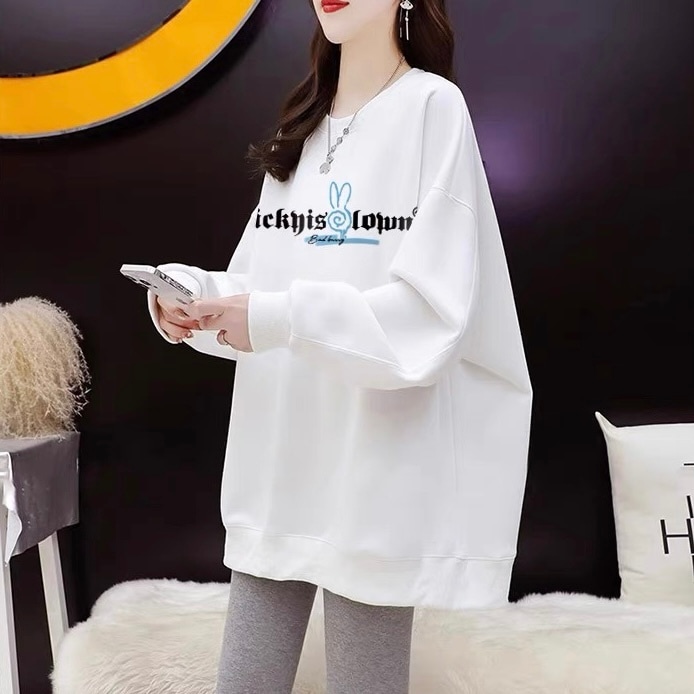 2way セットアップ 韓国風 オルチャン ロゴトレーナー ロゴ入り トレーナー レギンス マタニティー 妊婦 トップス 袖あり 長袖 萌え袖 Uネック ラウンドネック Iライン 上下セット