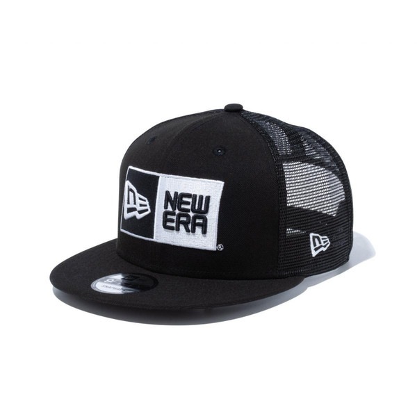 ニューエラ NEW ERA 9FIFTY トラッカー ボックスロゴ ブラック × ホワイト 14524908 帽子 キャップ