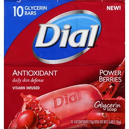 Dial Skin Care Bar Soap, Power Berries, 4 Ounce, 10 Bars