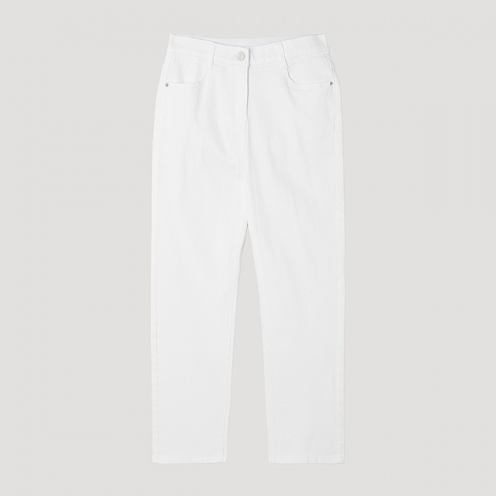 [Shes Miss] テーパードバックバンディングデニムパンツ_SSMSLP22010_OW