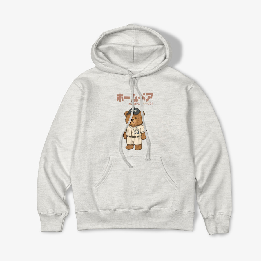 ホームベア ガンバレベアーズ ポドウグッズ クマさん 野球ユニフォーム 厚手フーディー ホームラン応援 日本語韓国