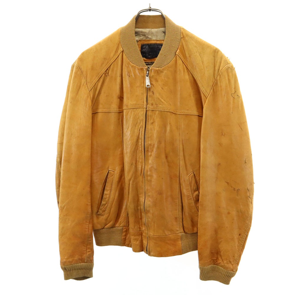 ヴィンテージ 70s デカタロン レザージャケット 44 キャメル VINTAGE ブルゾン IDEALジップ メンズ