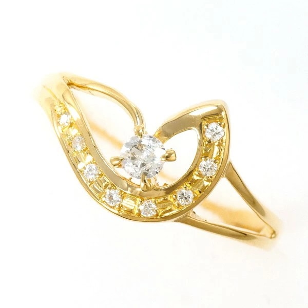 K18 18金 YG イエローゴールド リング 指輪 11.5号 ダイヤ ジュエリー 中古 30,752円