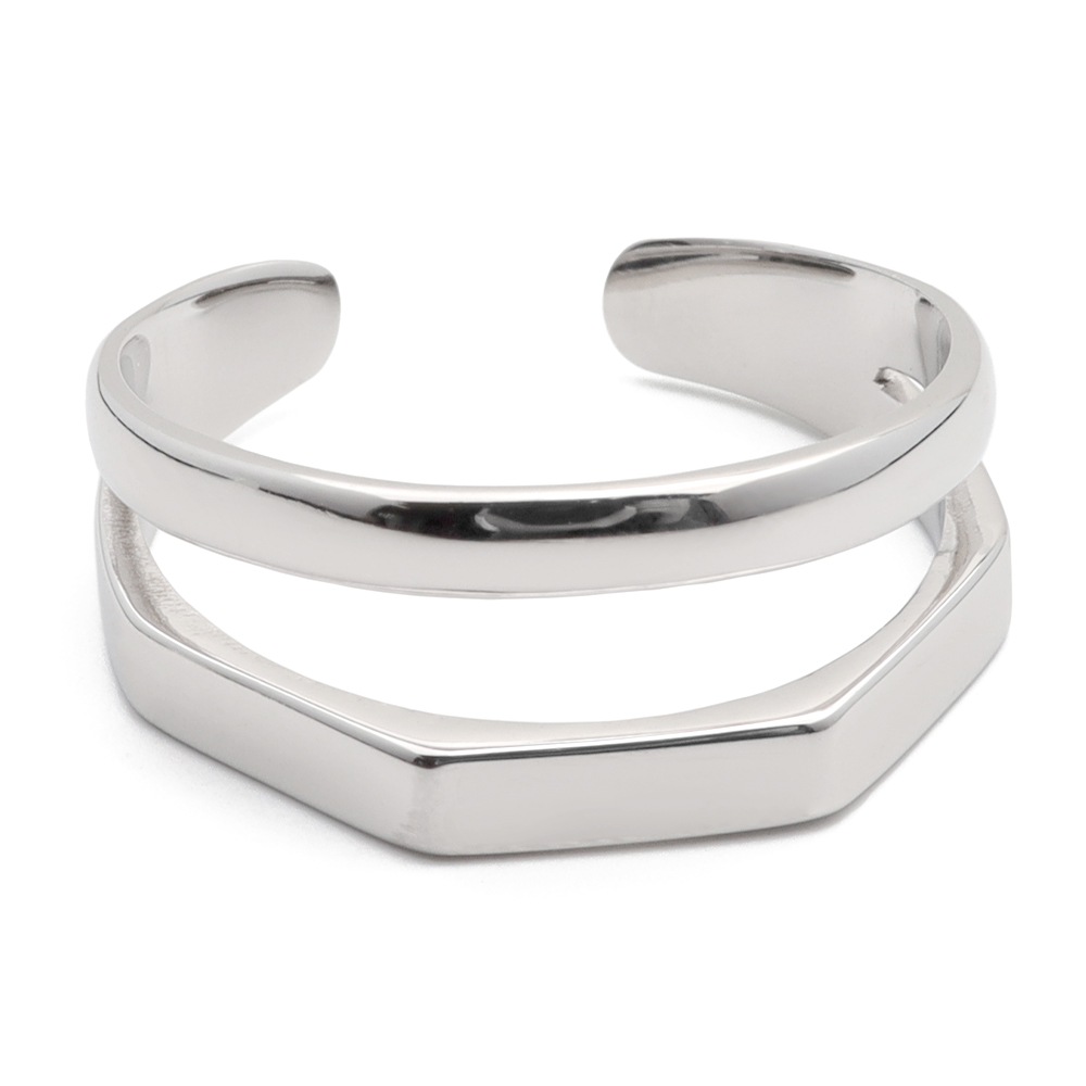 925 二連リング シンプル 細身 [cr181]