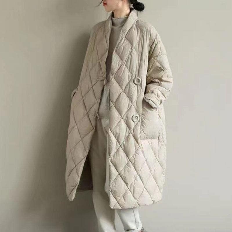キルティングコート ロングコート レディース アウター 防寒 ダウン 中綿 アウター 長袖 服 立てネック キルティング 大きめ ゆったり 5,335円