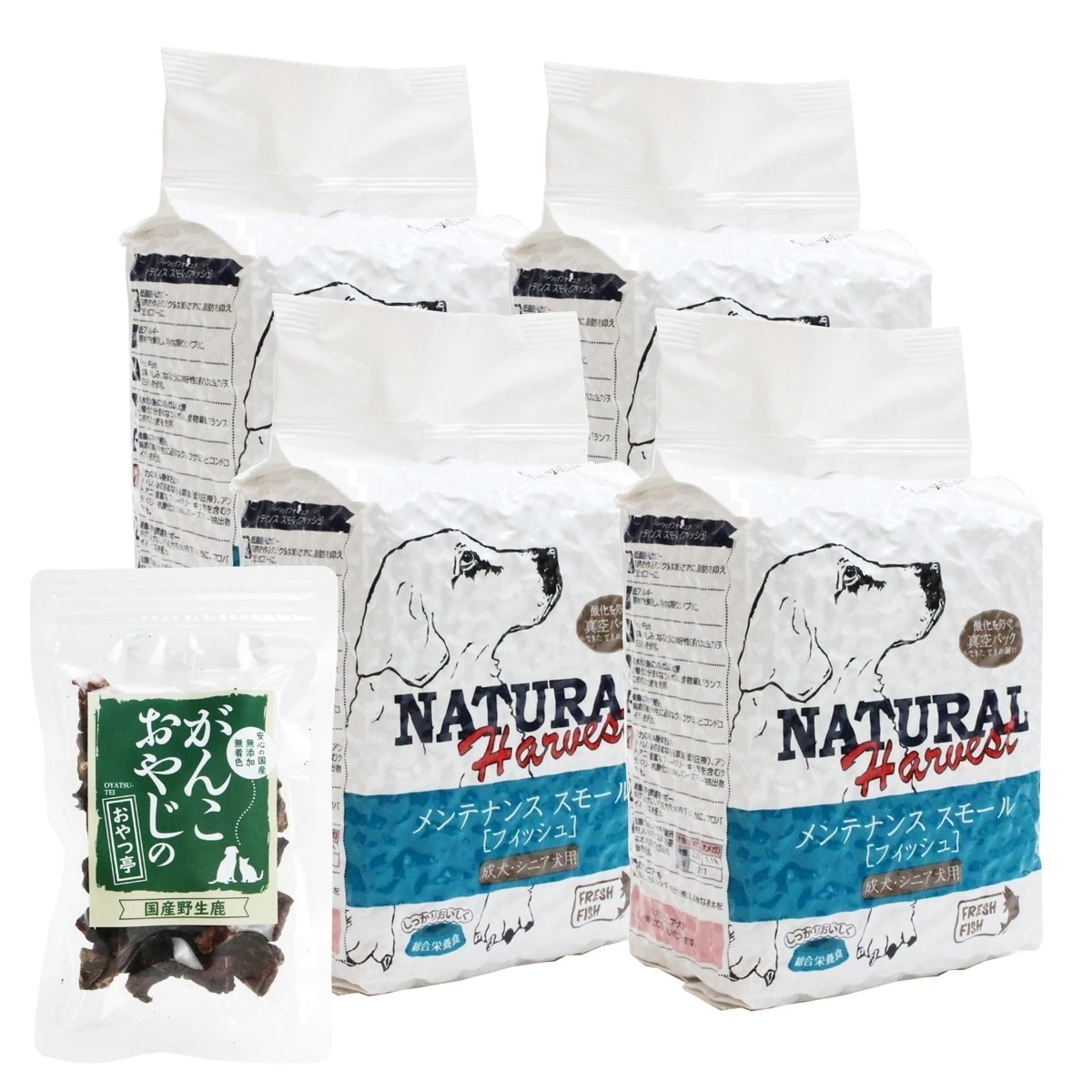 ベーシックフォーミュラ メンテナンススモール フィッシュ1.59kg4袋 【国産鹿ラング(お試しサイズ)付き】