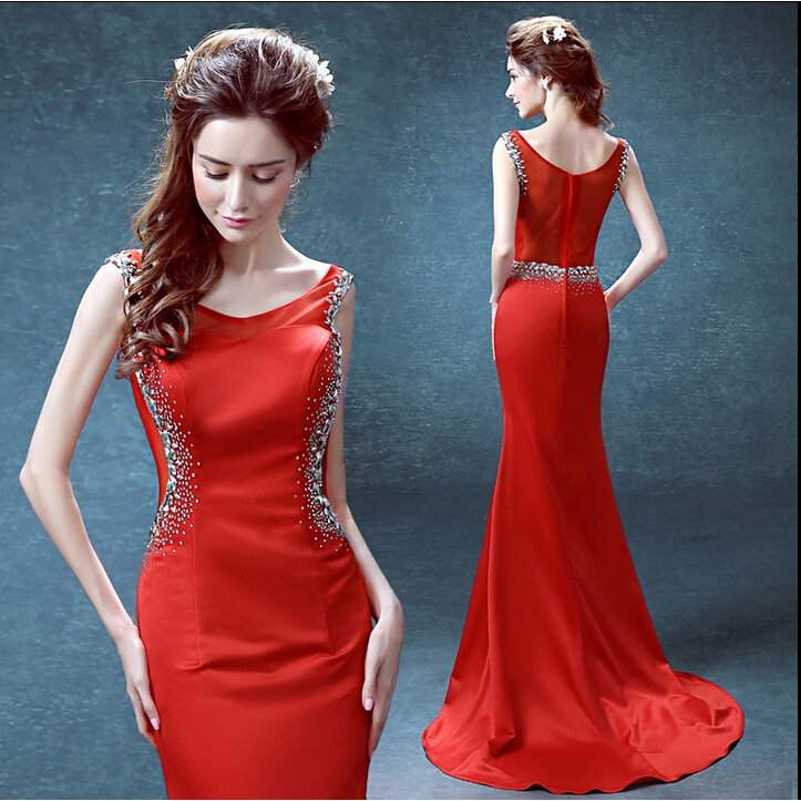 マーメイドドレス ロング カラードレス 赤 花嫁 安い カクテルドレス 演奏会 結婚式 イブニングドレス 二次会 フォーマル 発表会 パーティードレス コンサート