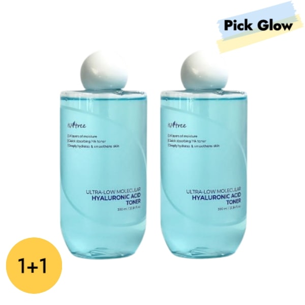 1+1【正規品】超低分子 ヒアルロン酸 トナー 300ml 保湿 インナードライ 乾燥肌 韓国コスメ 化粧水 化粧水 大容量 トナー スプスプちゃんねる pick