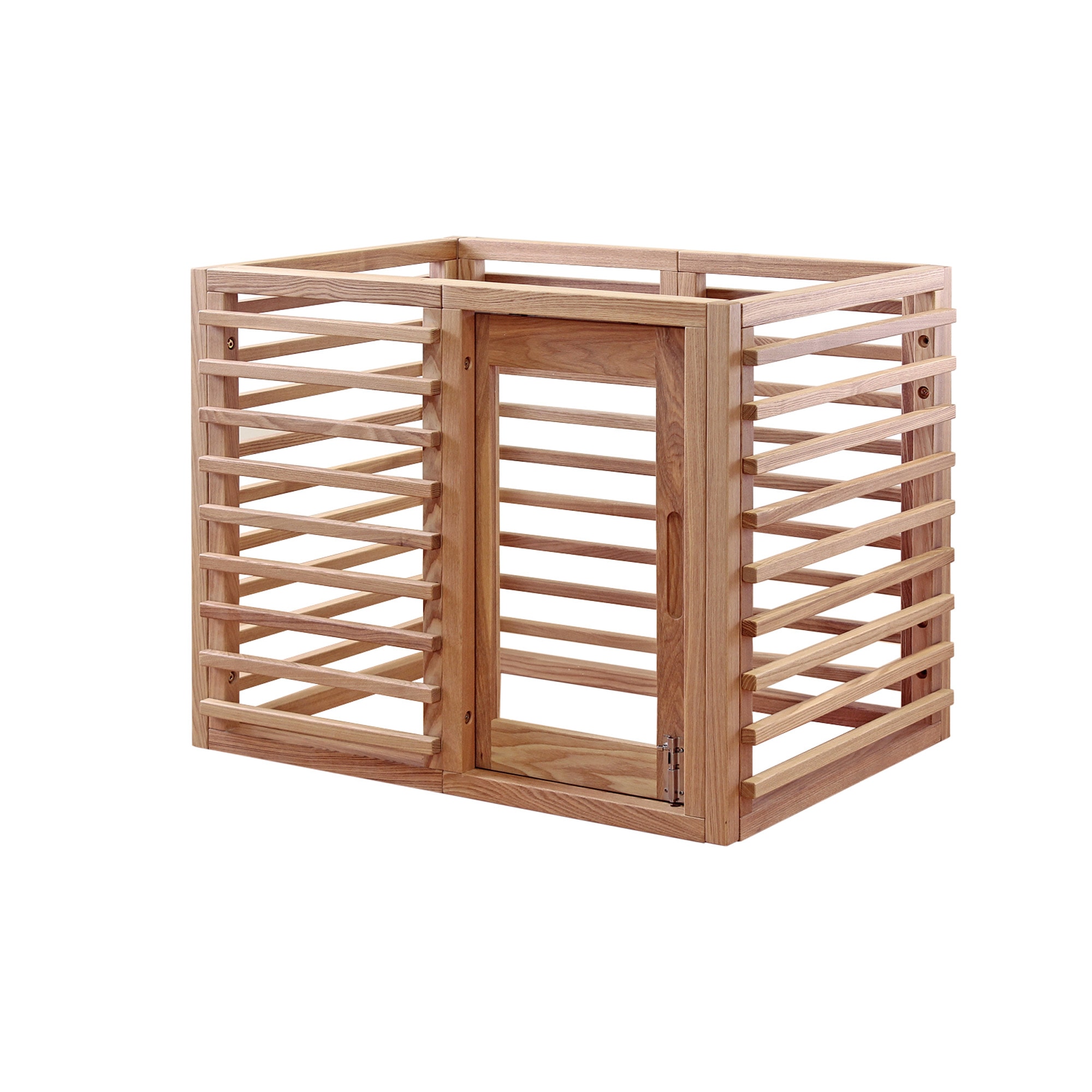 【Mサイズ】 ペットサークル ペットケージ 天然木 幅80 奥行60 屋内 犬 猫 小動物 小型犬 ケージ サークル Wancage+ ワンケージプラス