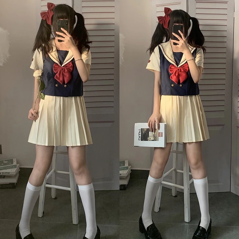 【1つ買うと10つ無料】小さな刺繍jkユニフォームユニフォームスーツスーツカレッジスタイルユニフォームjkユニフォームの女子学生語