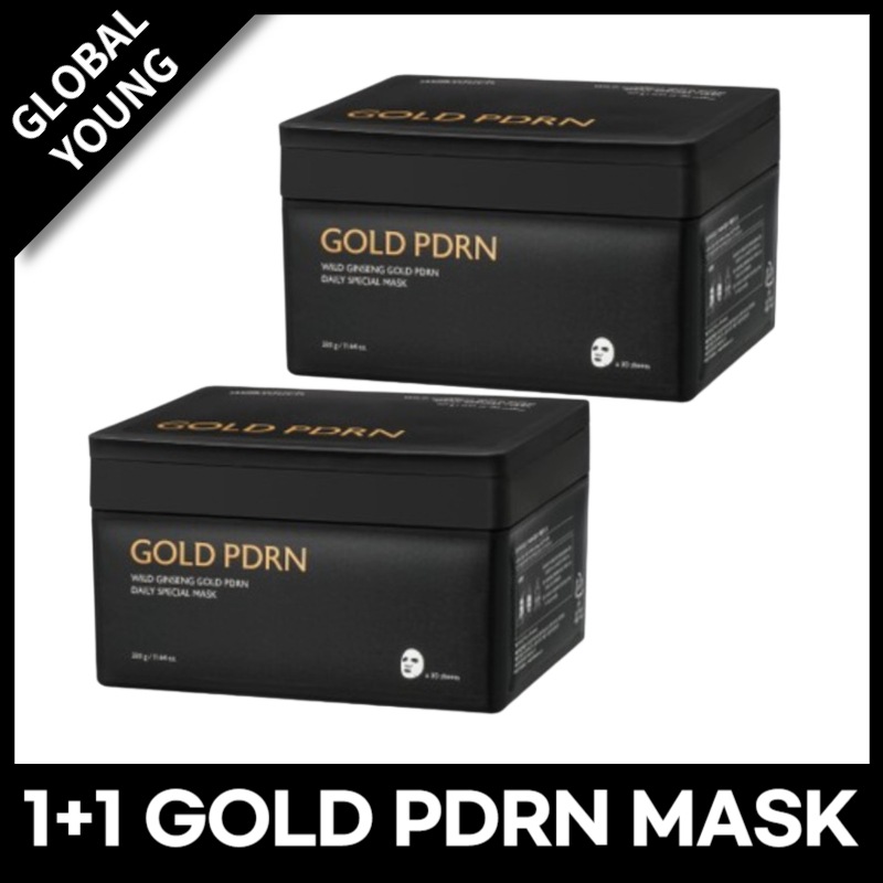 [1+1]山参 ゴールド PDRNマスクパック30枚+30枚+Free Gift (マスクパック)