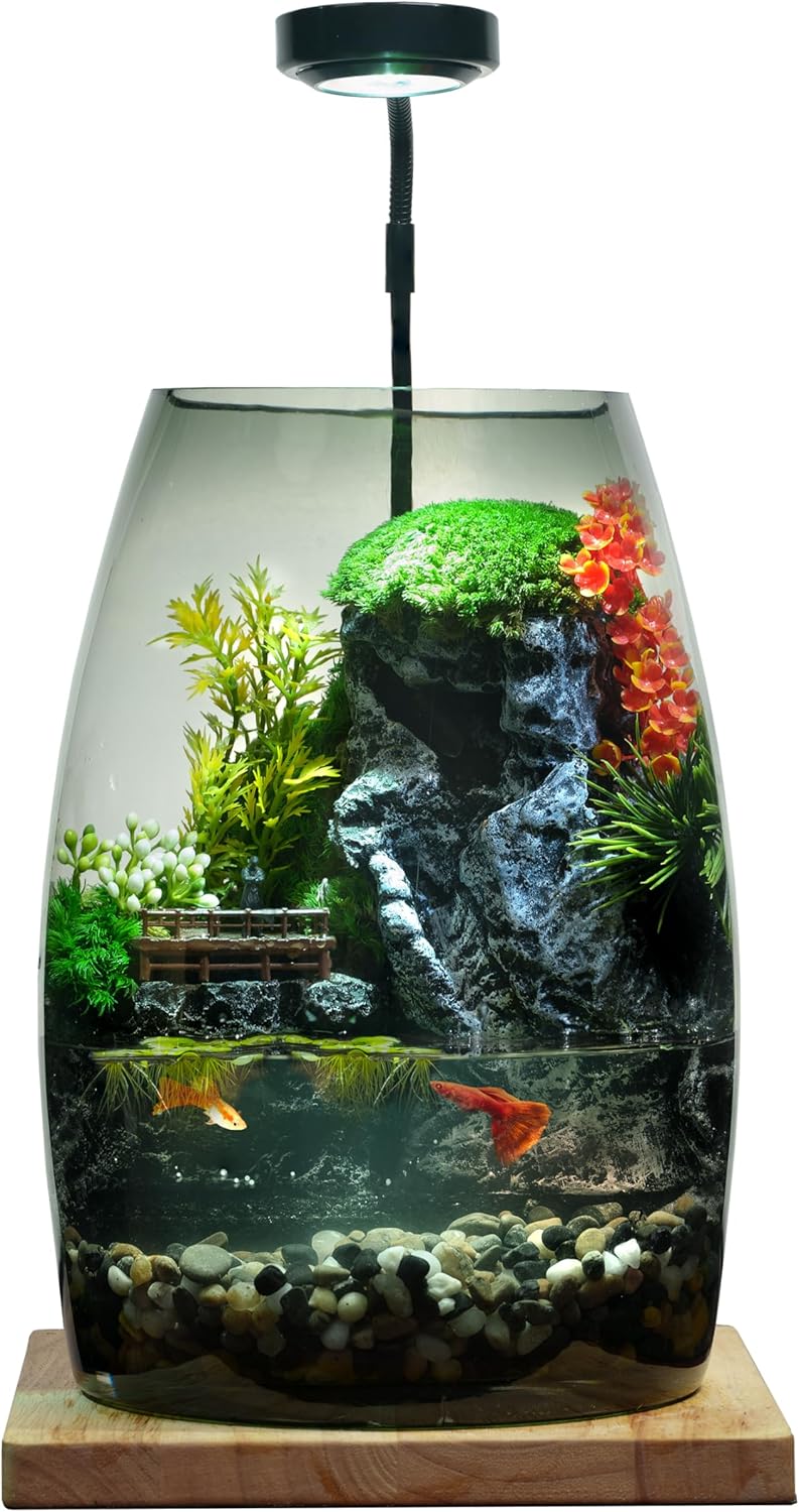 水を入れるだけですぐに始められる ミニチュア・ランドスケープ アクアリウム・セット 水槽 ポリカーボネート kaqua-0001(Aタイプ)