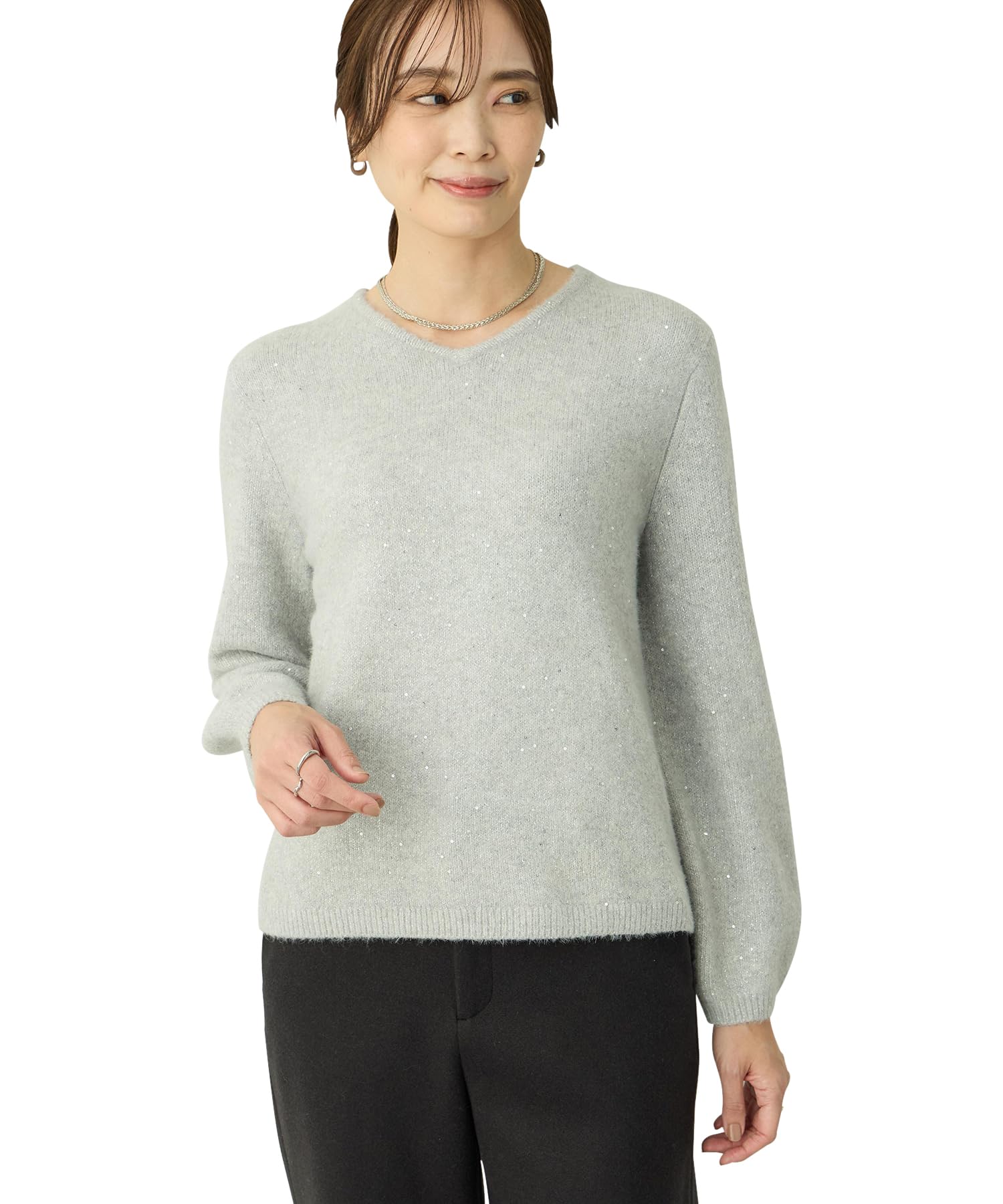 スパンコールニットプルオーバーレディス352671レディース