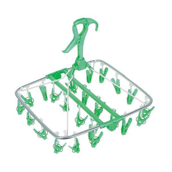 [5セット] オーエ アルモアスマート 角ハンガー24P グリーン 84703X5