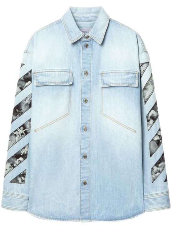 OFF WHITE Men Shirts OMYD05HS25DEN001 4600 Denim