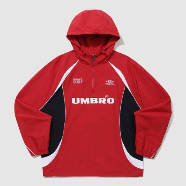 M ジャケット LQC UQ123CWT21-RED HBL スポーティカジュアルフードアノラック / RED