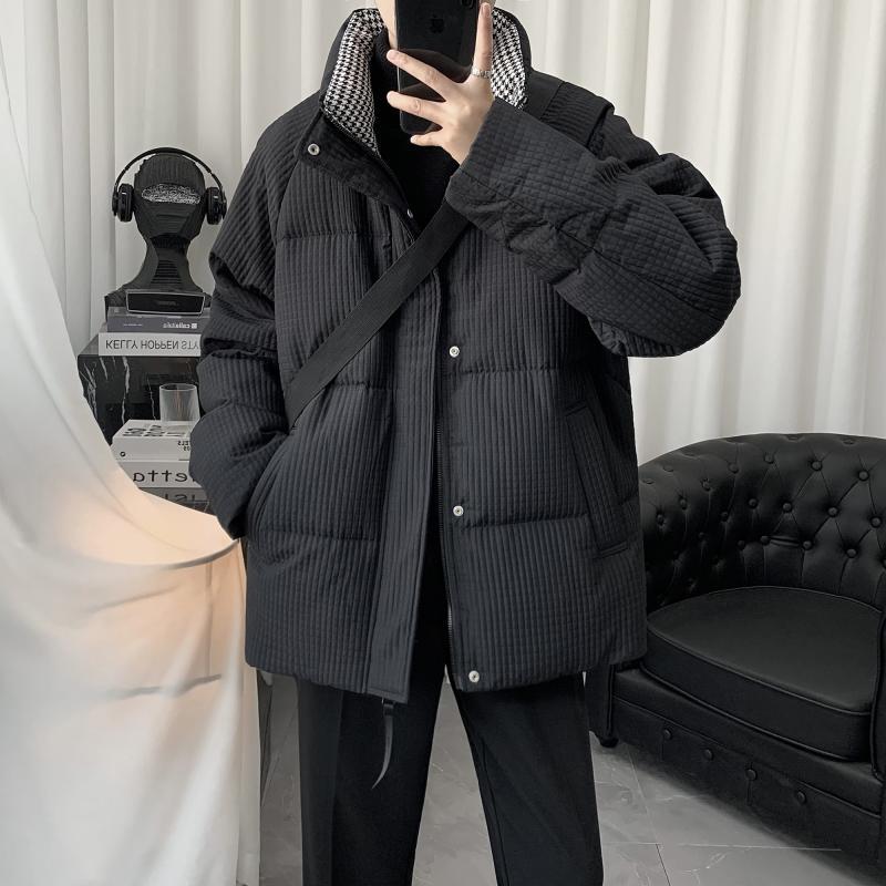 2025INS大人気 新作 新しい 厚手 メンズ ショート丈 洋風 ゆったり ダウンコート 高級感 かっこいい 保温 中綿ジャケット