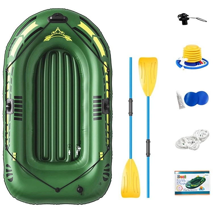 2人乗り ゴムボート ムボート カヌー 釣り インフレータブルカヤック レジャー 超厚型 エアボート ミニボート エアボート フィッシングボート 最大積載300kg インフレータブル カヌー 釣り用ゴ 5,157円