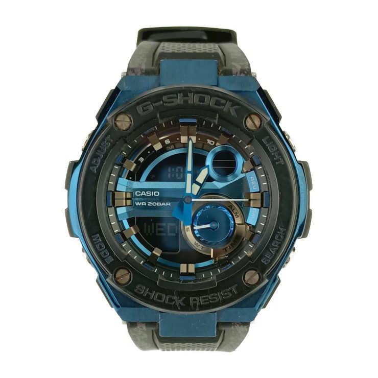 腕時計 G-SHOCK G-STEEL Gショック Gスチール GST-200CP-2AJF ブラック ブラック&ブルー文字盤 樹脂 ステンレス メンズ デジタル クオーツ【本物保証】